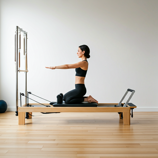 Skarpetki antypoślizgowe na reformerze pilates