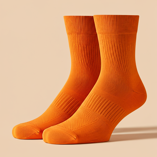 Sunset Orange Grip Socks